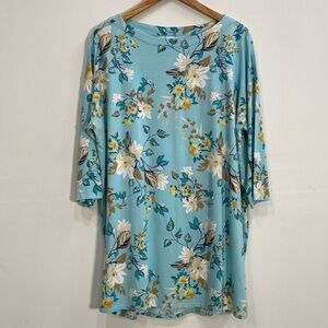 J. Jill XL Tall Tunic Floral Supima Cotton Modal